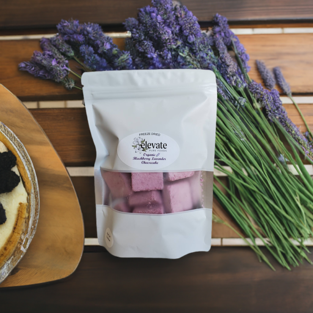 Organic Blackberry Lavender Cheesecake