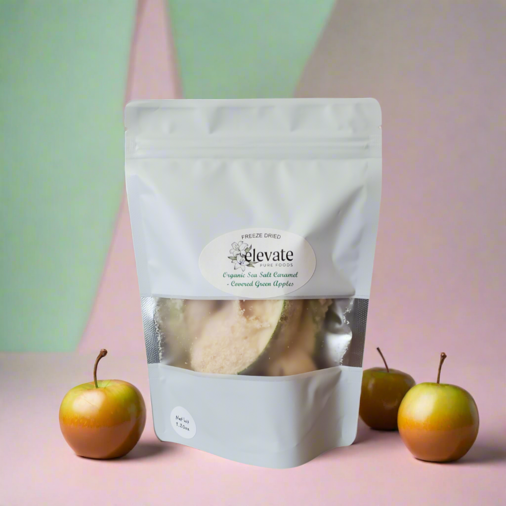 Organic Freeze Dried Sea Salt Caramel Covered Green Apple Snack